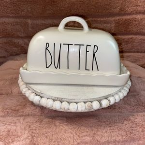 Rae Dunn scalloped edge butter dish